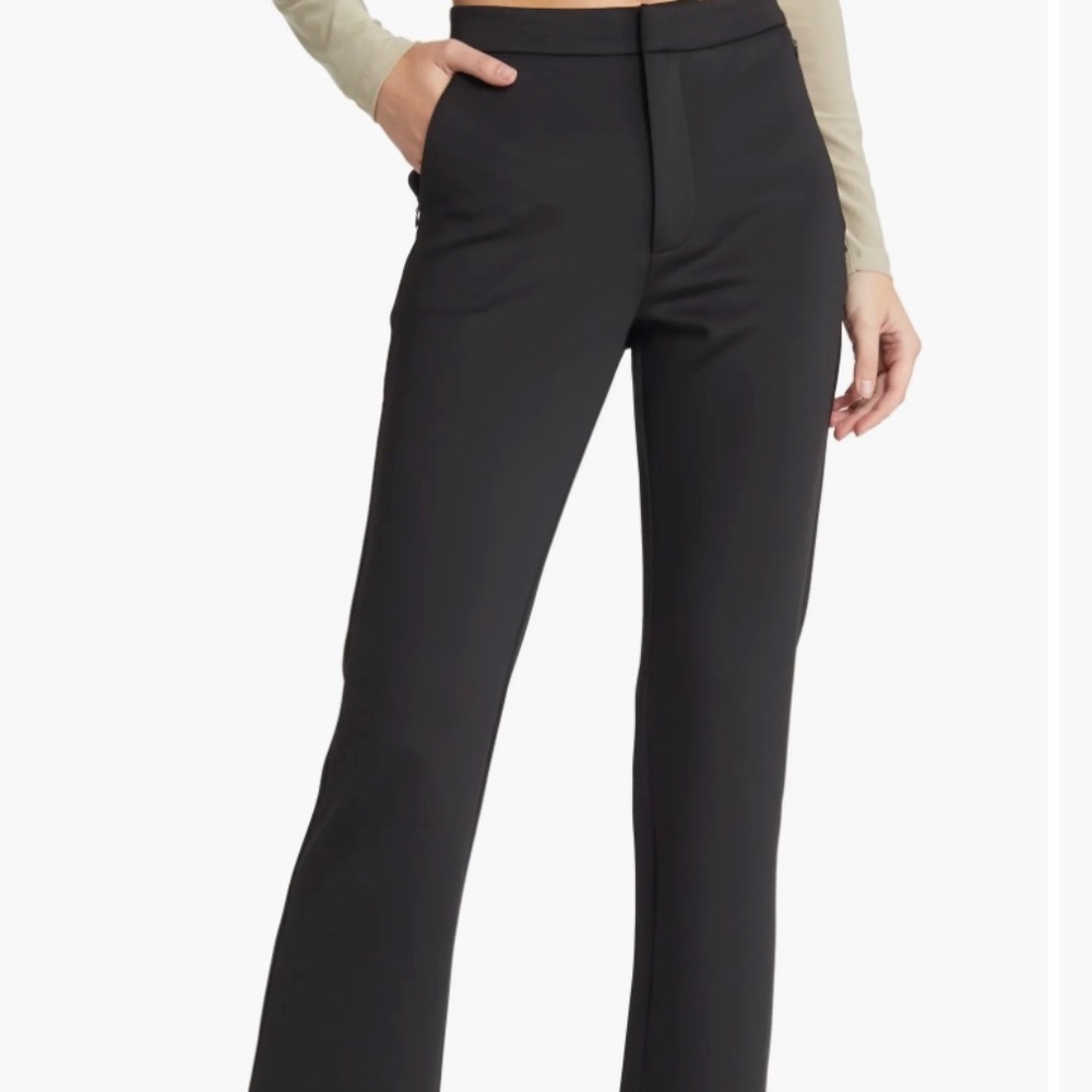 Good American black straight leg "Scuba" pants Size 30